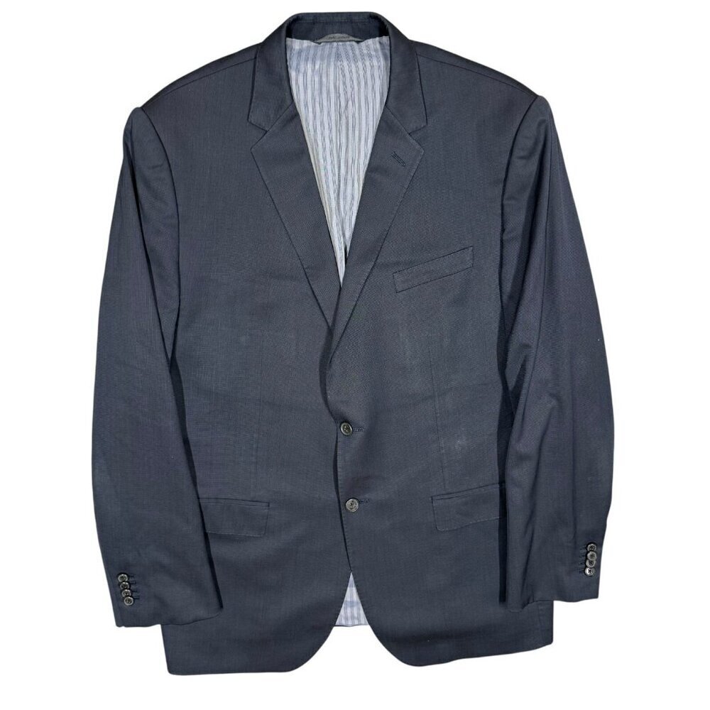 Banana Republic Blazer Marzotto Italy Wool Fabric Surgeon Cuffs‎ Blue 44R